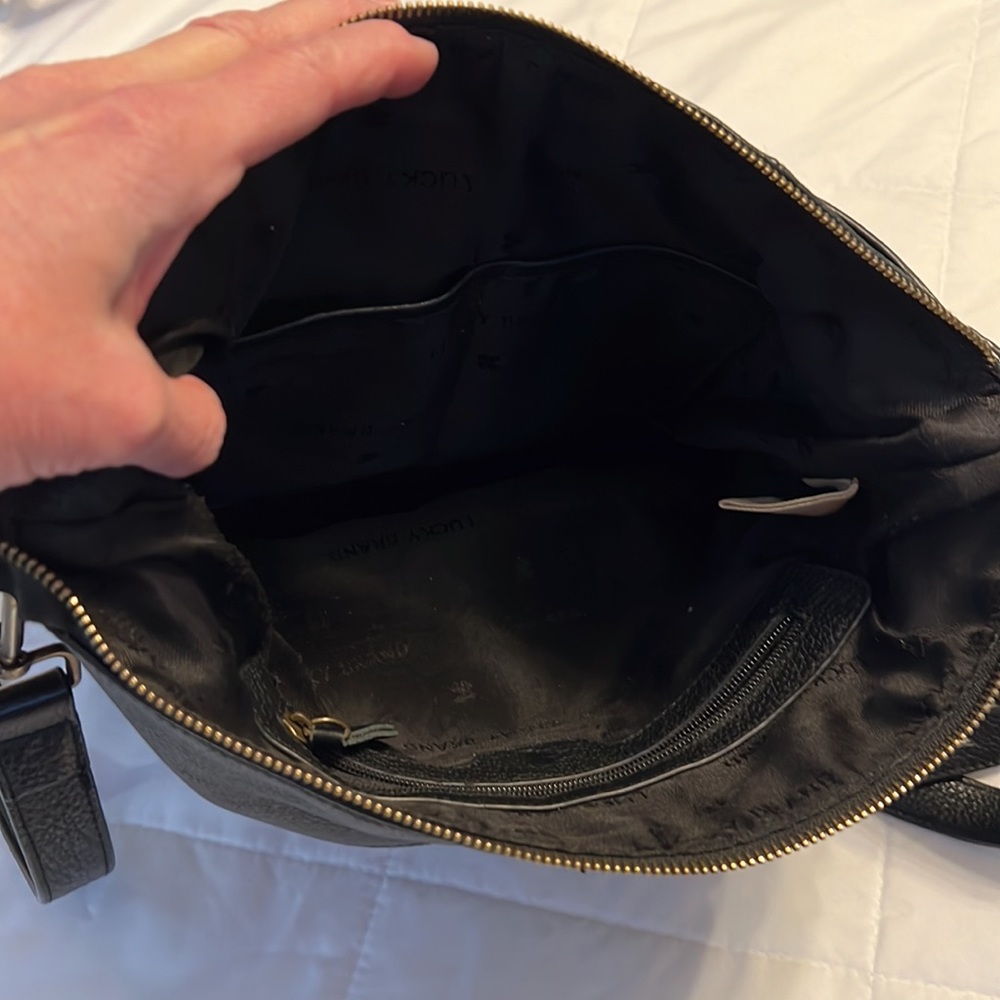 Lucky Brand hobo crossbody, black pebble leather - Picture 8 of 12